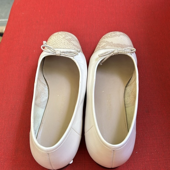 Enzo Angiolini leather, ballet flats, small wooden heel, woman’s size 7.5 - Picture 2 of 3
